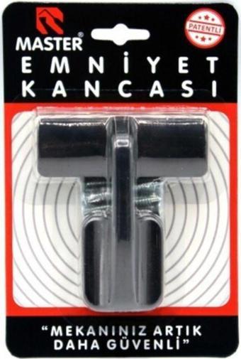 Master Lüks Emniyet Kancası, Kapı Emniyeti Kancası, Pencere Güvenliği, Pry Guard, 'Siyah Renkli'