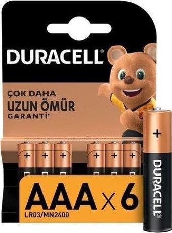 Duracell Basic İnce Kalem Pil 6'lı AAA