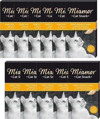 Miamor Cream Multi Vitamin Kedi Ödül Maması 6X15 gr (11 Adet)