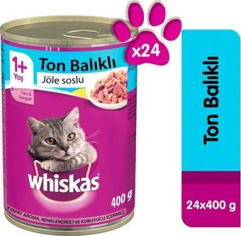 Whiskas Ton Balıklı Yetişkin Kedi Konserve Yaş Maması 24X400 gr