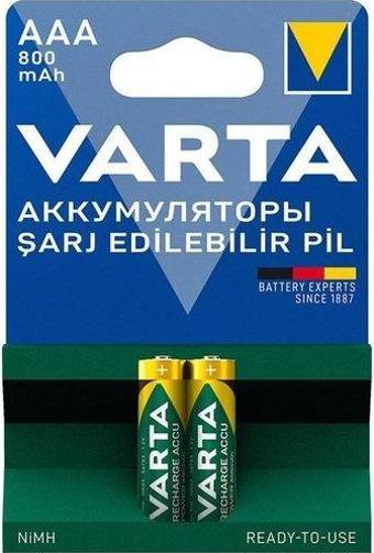 Varta 56703 800 mAh AAA 2'li Şarjlı Pil