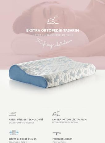 Pafu Visco Boyun Destekli Soğuk Kumaşlı (Cooler) Ortopedik Yastık