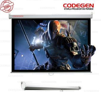 Codegen AX-24 STORLU PROJEKSİYON PERDESİ 240x200 (Arkası Siyah Fonlu - Duvar/Tavan Asılabilir)