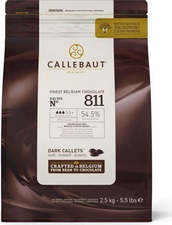 CALLEBAUT BİTTER KUVERTÜR DAMLA  ÇİKOLATA 2,5 KG 811