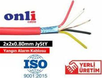 Onli 2x2x0,80mm J-Y(st)Y...Lg CCA 100 metre Yangın Alarm Kablosu