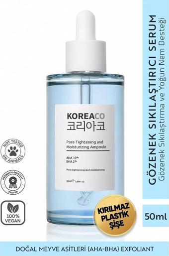 Koreaco Aha & Bha Canlandırıcı & Gözenek Sıkılaştırıcı Ve Nemlendirici (Aha%10-Bha%2) Ampoule