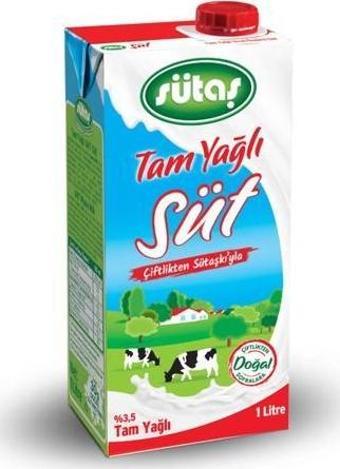 Sütaş Tam Yağlı Süt 1 L