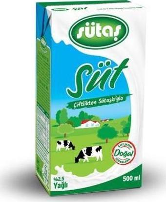 Sütaş Yağlı Süt 500 mL