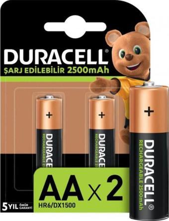 Karce Clz192 Duracell 2500 Mah 2Li Şarjlı Kalem Pil (4172)