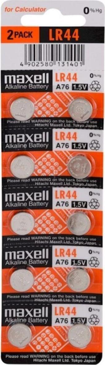 Maxell Lr44 1.5V Lithium Düğme Pil 10 Adet