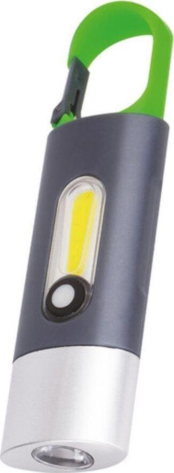 Universal Panther Pt-926 Usb Şarjlı El Feneri Anahtarlık Klipsi 3W Led+Yan Cob Led Max 400Lumen Flaşör Mod
