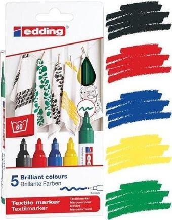Edding E-4500 Kumas Boyama Kalemı 5 li
