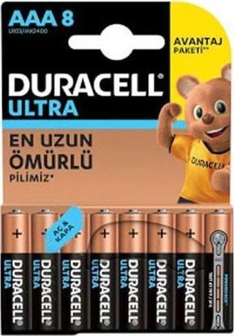 Duracell Basic İnce Kalem Pil 8'li AAA