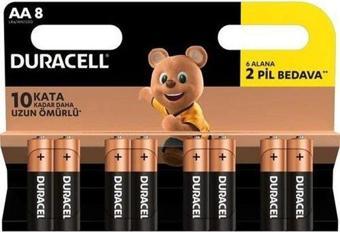 Duracell Basic Kalem Pil 8'li AA