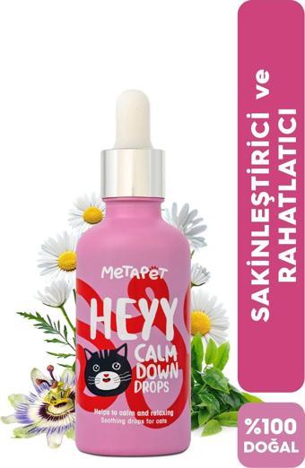 Kediler için %100 Doğal Sakinleştirici Anti Stress Relax Damla, Rahatlatıcı Gevşeme Formüllü 50ML