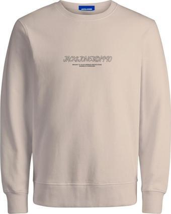 Jack & Jones 12266942 Jorbronx Sweat Crew Fst Krem