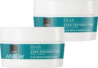 Anew BHA Cilt Tonu Görünümünü Düzgünleştiren Peeling Etkili Pedler 30 pcs. İkili Set