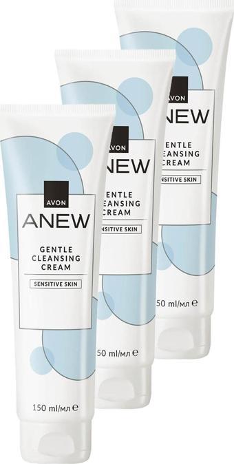 Anew Gentle Cleansing Cream Kokusuz Cilt Temizleyici Krem 150 Ml. Üçlü Set