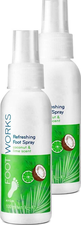 Footworks Hindistan Cevizi ve Misket Limonu Özlü Ayak Spreyi 100 Ml. İkili Set