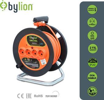 Bylion Makaralı Seyyar Uzatma Kablosu 3*2.5Mm² 20 Mt.