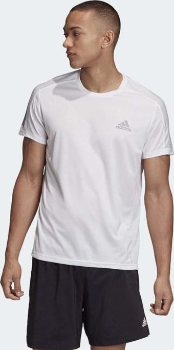 Adidas Own the Run Erkek beyaz yansıtıcılı koşu t-shirt