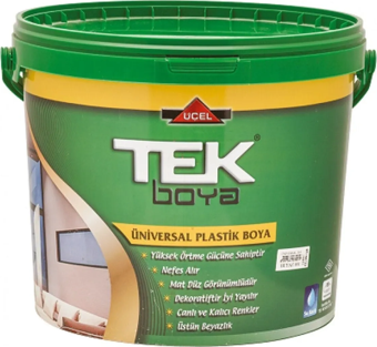 TEK ÜNİVERSAL PLASTİK BOYA BEYAZ 7.5LT 10KG