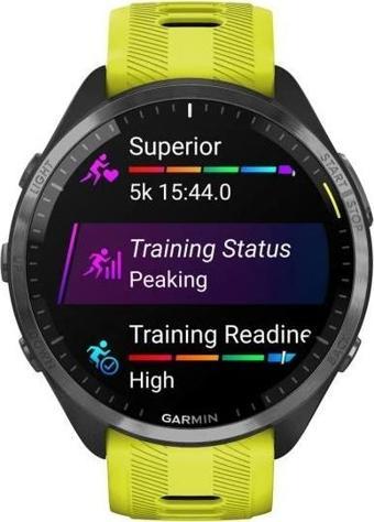 Garmin Forerunner 965 - Karbon Gri DLC Titanyum Sarı | Siyah