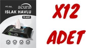 Acura Hipoalerjenik Islak Mendil 90 Adet X 12 Adet