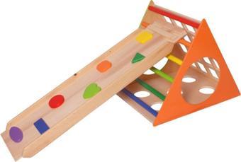 WoodnJoy Ahşap Üçgen Pikler + Geometrik Rampa ve Kaydırak Seti  (2'li Set)