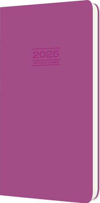 2025- 8*16 Ciltli Haftalık Cep Ajandası - Pembe