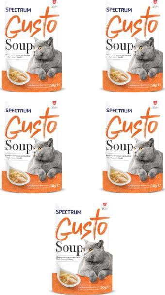 Gusto Tavuk Somon ve Kabaklı Kedi Çorbası 50gr - 5 Adet