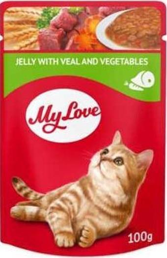 My Love Jöle İçinde Dana Etli Ve Sebzeli Pouch Kedi Maması 100 Gr - Petshopundan