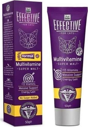 Delibon Effective Malt Multivitamin Katkılı Kedi Malt Macunu 50 Gr - Petshopundan