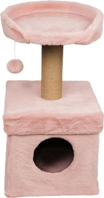 Dubex 39x39x72 cm Kedi Oyun Evi ve Tırmalama Platformu Pembe - Petshopundan