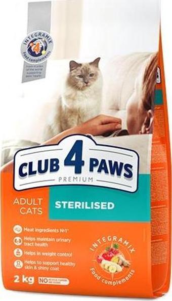 Club4Paws Premium Kısırlaştırılmış Kedi Maması 2 Kg - Petshopundan