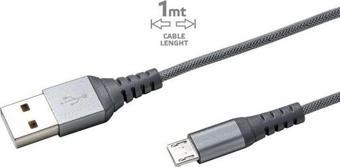 Celly USB Micro Nylon Gri Kablo 