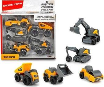 Dickie Toys Volvo Micro Workers 5 Araç