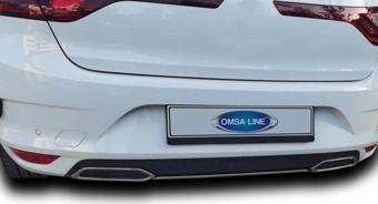 OMSA Renault Megane 4 Krom Egzoz Çerçevesi Orta Çıta 2021 ve Sonrası