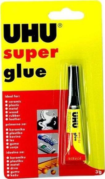 Uhu Super Glue Sivi Japon Yapıştırıcı 3 Gr - Jumbo Paket 12 li Kartela 42400