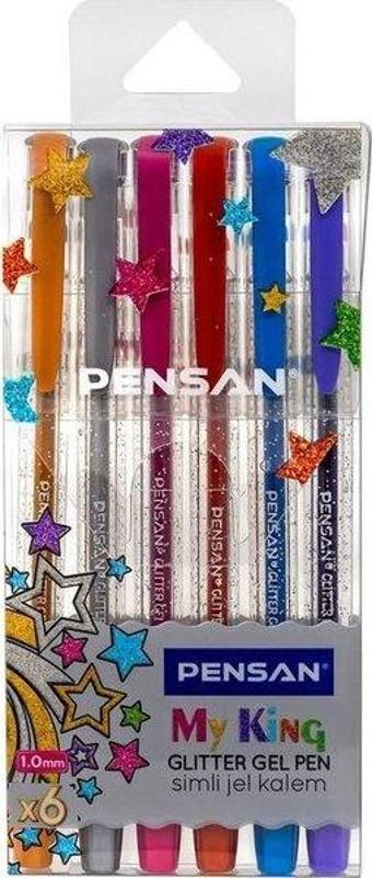 Pensan My-King Simli 6lı Set Jel Kalem