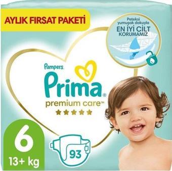 Prima Premium Care 6 Beden Bebek Bezi 93 Adet Extra Large Aylık Fırsat Paketi