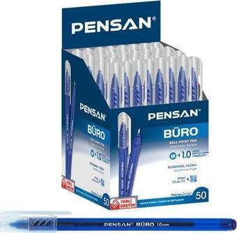 Pensan 2270 1.0 mm 50'li Paket Mavi Tükenmez Kalem