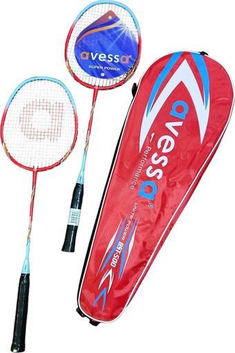 Avessa Bst-500K Badmington Profesyonel Raket Set Kırmızı