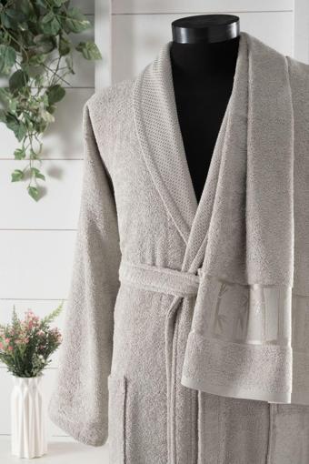 Arliva Home Bambu Bold Havlulu Bornoz 2 Parça