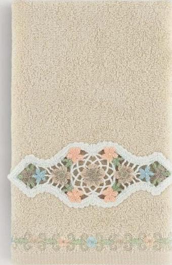 Arliva Home Tuna Bambu Nakıslı Havlu Bej 30X50