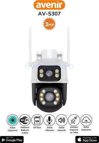 Avenir Av-S307 2 Kameralı Wifi 6Mp Onvif Dış Mekan Kamera