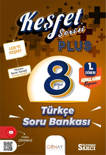 Keşfet Plus 8. Sınıf Türkçe Soru Bankası (1. Dönem) - Kolektif  - Günay Yayıncılık