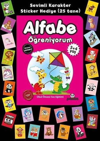 Alfabe Öğreniyorum - Sticlerlı 3+4 Yaş - Afife Çoruk - Panda