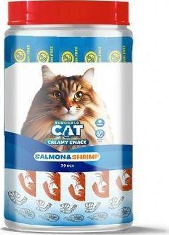 EuroGold Cat Sıvı Kedi Ödülü Somon - Karides 30x15Gr