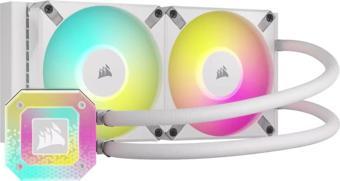 CORSAİR İCUE H100İ ELİTE XT 240MM 2 X AF140 RGB FAN SIVI İŞLEMCİ SOĞUTUCUSU BEYAZ (CW-9060072-WW)